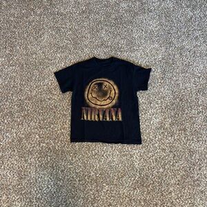 NIRVANA Black and Gold Kids T-Shirt
